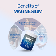 Pack of 2 MGLY - 60 Softgels of Premium Magnesium Glycinate with Vitamin D3 & Vitamin K2