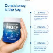 MGLY - 60 Soffgels of Premium Magnesium Glycinate with Vitamin D3 & Vitamin K2