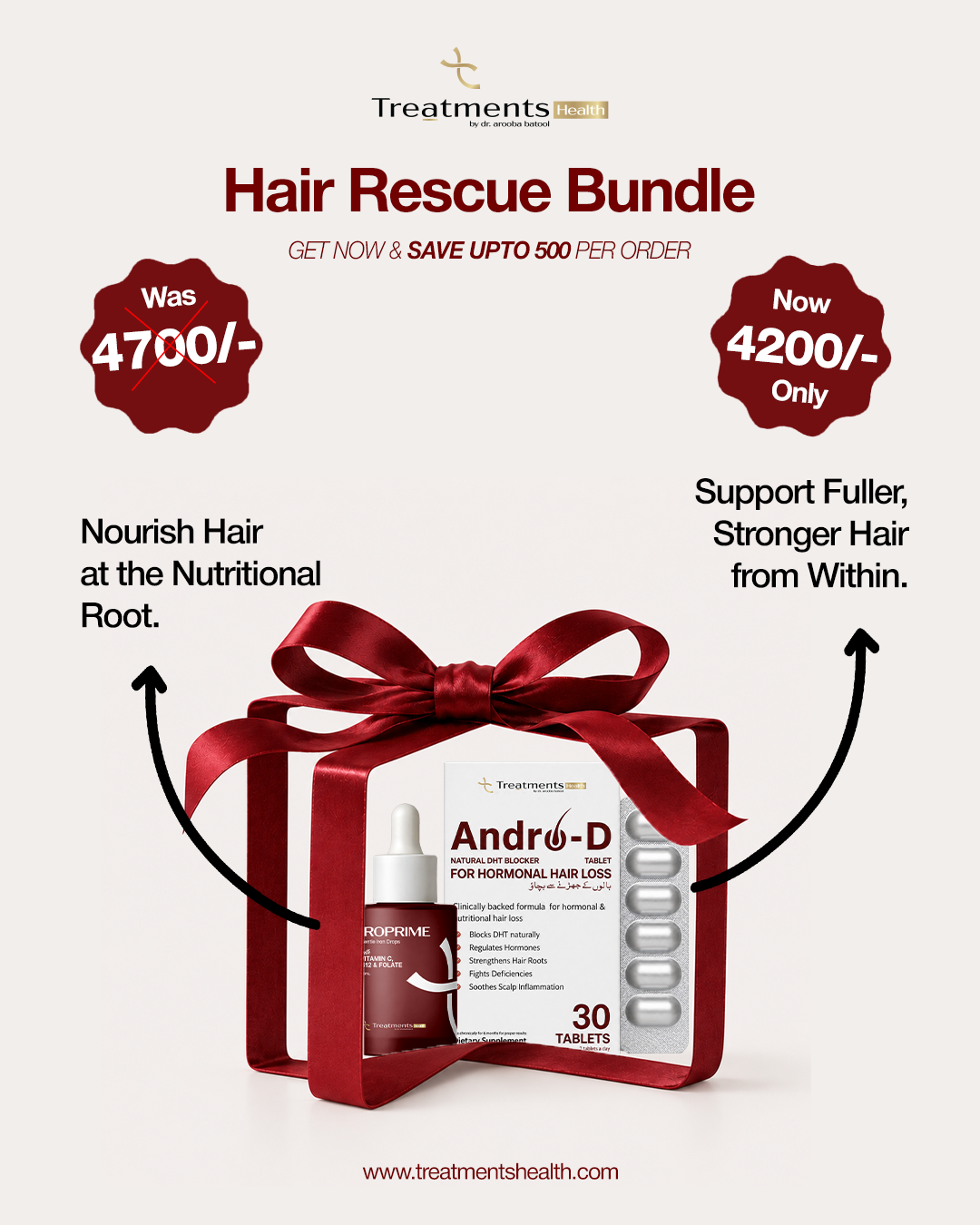 HAIR RESCUE BUNDLE - IROPRIME  & ANDO-D