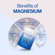 MGLY - 60 Soffgels of Premium Magnesium Glycinate with Vitamin D3 & Vitamin K2
