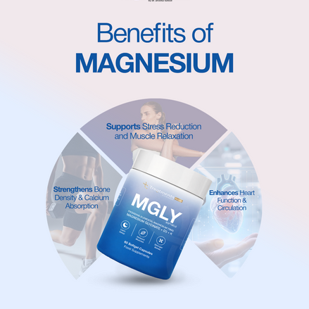 MGLY - 60 Soffgels of Premium Magnesium Glycinate with Vitamin D3 & Vitamin K2